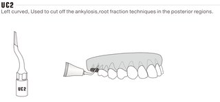 linksgewinkeltes Extraktionsskalpell kompatibel Mectron Piezosurgery EX2